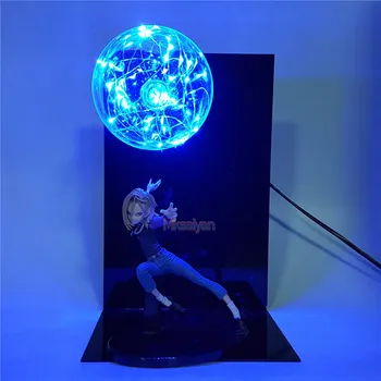 Dragon Ball Z Action Figur Android-18 Lazuli LED Lys Flash Pære bordlampe Figur Dragon Ball DIY-Sæt Kids Legetøj for Xmas