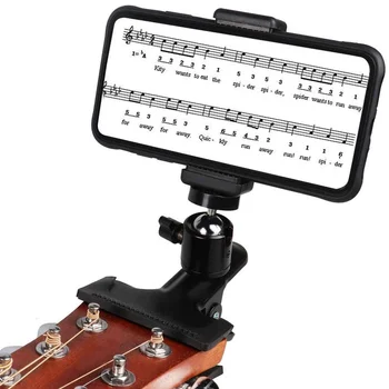 NY Guitar Ophæng Mobiltelefon Klemme Klip montering til Smartphones og Action Kameraer