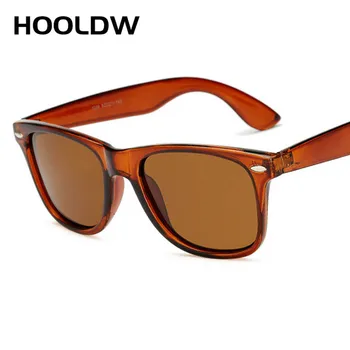 HOOLDW Klassiske Polariserede Solbriller Mænd Kvinder Square Frame Briller UV400 Udendørs Kørsel Sol Briller Goggle-Brillerne Gafas De Sol