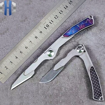 2019 Hot Salg Titanium Folde Kniv Udendørs Lomme Kniv Bærbare Mini Kniv Nytte Skalpel