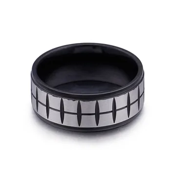 TrustyLan Classic Cool Store Ringe For Mann Guld Farve Sort Solidt Rustfrit Stål Ring Mand OS Size 11 12 Ringen Gaver Til Ham