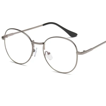 2019 nye mode klassiske runde frame briller ramme udsøgt full frame metal litterære fladskærms spejl studerende tendens retro briller.