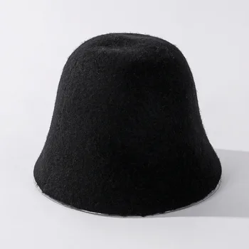 2021 Nye efterår og vinter cashmere fisker hatte solid farve spand hatte kvinder simpel bassin hat hipster hat Spand Hatte