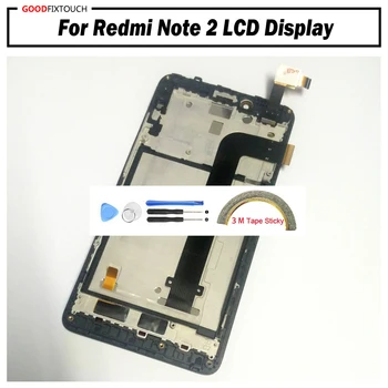 Test For Xiaomi Hongmi Note2 Redmi Note 2 LCD Display + Ramme Digitizer Panel Touch Screen Montering med billede + gratis værktøjer