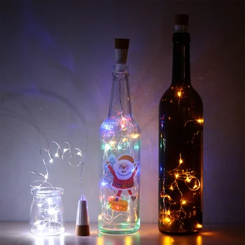 USB-Genopladelige Drevne LED Vin Flaske Fairy Lights Bryllup Haven Dekorative String Lys, Udendørs Belysning Garland Part Lampe