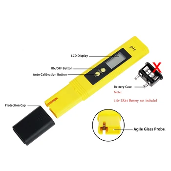 Bærbar PH-02 test pen Digital LCD-PH-Meter Pen Tester en høj Nøjagtighed På 0,01 Automatisk Kalibrering display kvalitet detektor