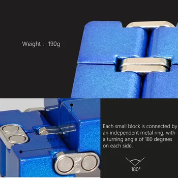 WINCOTEK Premium Metal Infinity Cube Toy Aluminium Deformation Magiske Terning Legetøj til chilren Stress Reliever for EDC Angst