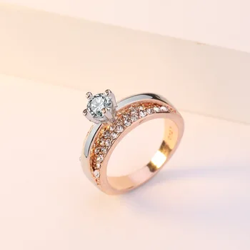 14K Guld med Diamant Ring Anillos De Bizuteria for Kvinder Bague Etoile Ametyst Unisex Smykker, Vintage Diamante Ringe til Mænd