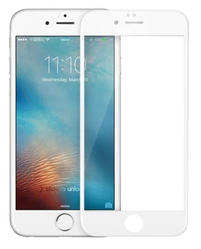Beskyttende glas til iPhone 6 Plus 10D Hvid techpak