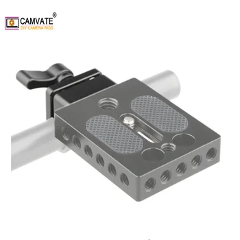 CAMVATE Standard 15mm Enkelt Stang Klemme Adapter til 1/4