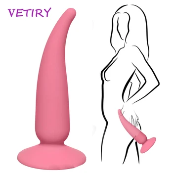 VETIRY Anal Plug-Silicone Butt Plug Anal Sex Legetøj til Kvinder, Mænd Med Sugekop G-spot Massage Kvindelige Onanist, Blød Sex Produkter