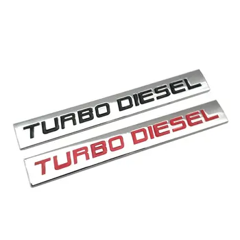 Bil Styling Metal Chrome TURBO DIESEL, turbo Diesel Motor Emblem Auto Badge Mærkat Mærkat Bil Tilbehør