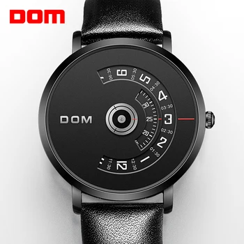 DOM Watch Mænd Top Mærke Luksus Mekaniske ure Casual kvarts-ur Stålnet rem uret mandlige logge på igen M-1303