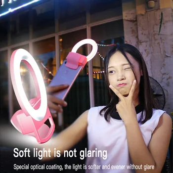 Capsaver USB-Opladning LED Selfie Ring Lys Bærbare Telefon Lampe til iPhone Smartphone Xiaomi Skønhed Fyld Lys Fotografering Lamper