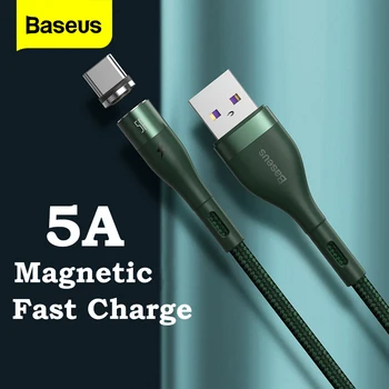 Baseus 5A Magnetisk Opladning Kabel USB-C Type C Magnet Oplader Kabel Til Huawei P40 P30 Xiaomi mi 10 9 Samsung Hurtig Opladning Ledning