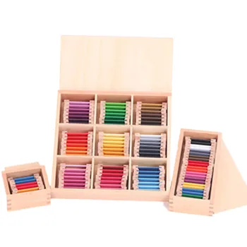 Montessori-Sansemæssige Læring, Materialer, Farve Tablet Computer 1/2/3 Træ-Førskole Uddannelse Børn Pædagogiske Træ Legetøj Gave