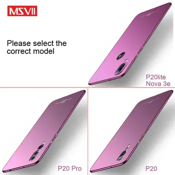 Huawei P20 tilfælde Msvii For Huawei P20 lite tilfælde dække Slank PC Hard Back Cover til Huawei P20 pro Til Huawei P 20 telefon Sager