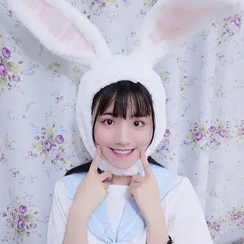 Populære piger kanin Pandebånd Blødt Kanin ører hoops white bunny ører Hovedklæde gaver til kvinden Fotografiske redskaber Selfie