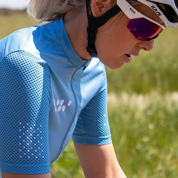 Go Pro pedla trøje kvinder Farverig regnbue farve serie kort luft mesh, ærmer-cyklus bære Kvindelige MTB cykel ridning shirt