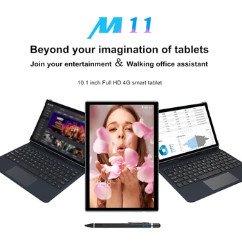 Tastatur med Case Cover til Binai M11 Tablet-10.1 Tommer All-In-One Tablet Stå netic Wireless Keyboard for Kontor