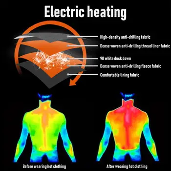 Varme Vest Mænd og Kvinder Vinter Tøj Intelligent Temperatur Kontrol El-Varme Vest Varme Vest Full Body Opladning