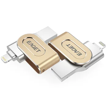 Eaget Lightning® USB 3.0 Flash Drev 64GB Apple® MFI-Certificeret Pendrive OTG Pen-Drev, USB-Memory Stick, Til iPhone iPad iPod I80