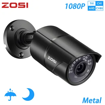 ZOSI 1080P CVBS AHD TVI CVI Videoovervågning Kamera, HD 2,0 MP Vejrandig 100ft Dag Nat Hjem CCTV Sikkerhed Kamera