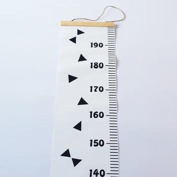 Træ Væg Hængende Baby Barn Vækst Chart Højde Måle Hersker Wall Sticker til Børn Børn Værelses Skandinavisk Indretning, 20x200cm