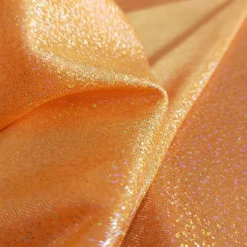 100*150CM Glitter Pailletter Laser Polyester Stof DIY Bryllup Part Baggrund Indretning Håndværk Dukke Kostume Tilbehør til Beklædningsgenstande
