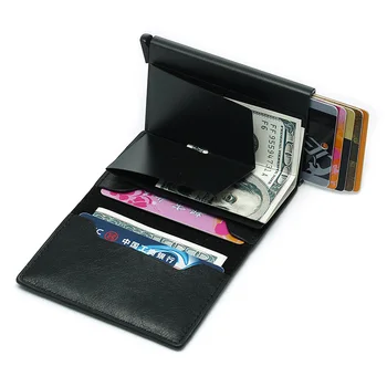 Cool Wolf Design-Mini-Kort Tegnebog ID-Kort Holder Taske Læder Små Penge Taske