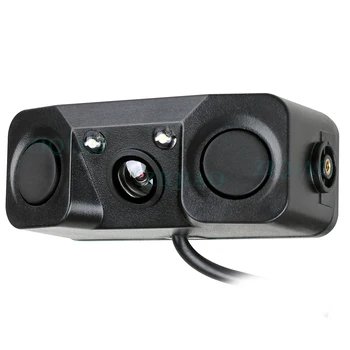 ZIQIAO Bil førerspejlets Kamera 3i1-Sensor Radar Lyd Alarm Vende Standby Universal Backup Parkering Kamera HS042