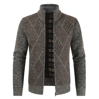 Mænds Vinter Tyk Sweatercoat Efteråret Sweater Cardigan Homme Business Slim Fit Strik Varm Outwear Mandlige Solid Jumper Trøjer