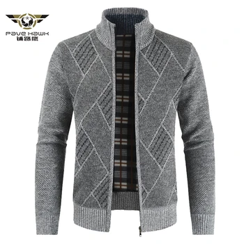 Mænds Vinter Tyk Sweatercoat Efteråret Sweater Cardigan Homme Business Slim Fit Strik Varm Outwear Mandlige Solid Jumper Trøjer