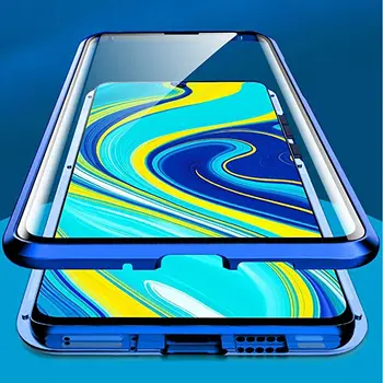 For xiaomi redmi bemærk 9s tilfælde 360 dobbelt glas flip phone sager om readmi note 9 s pro max antal s9 note9s magnetisk metal etui coque