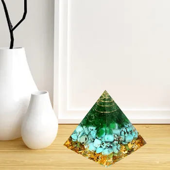 Orgonite Forbedre Formue Hjælpe Erhvervslivet Naturlig Krystal Energi Orgone Pyramide Dekoration Proces Harpiks Heldig Gave