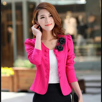 2020 Passer Jakke Dame Blazere-Dobbelt-Breasted Kort Sort Hvid Pink Blazer Feminino koreansk Tøj Slanke Kvinder Toppen Størrelse S-XXXL
