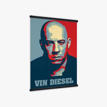 Fast & Furious Film Stjerne Skuespiller Vin Diesel Portræt Plakat Væg Kunst Billedet Dekoration Udskriver Indrammet Lærred Home Decor Maleri