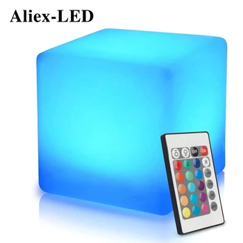 LED Firkantet Night Light Cube Dekorative Nat Lampe RGB-16 Farver, Bruser Lys for Børn Soveværelse bordlampe Julegave