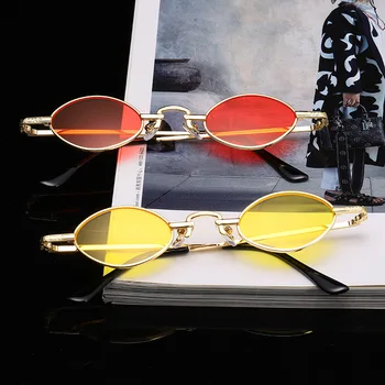 Unikke mini-solbriller kvinder 2019 trending produkter blå gul transparent damer lille sol briller, oculos de sol feminino