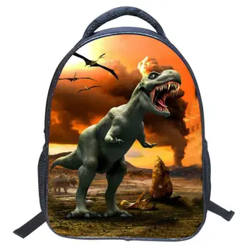 14 tommer Børn, Dyr 3D-Dinosaur Rygsæk Til Skole Drenge Piger Trykt Tyrannosaurus skoletaske Til Børn, Studerende