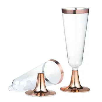 Nye 6stk Engangs Plast rødvin Glas Champagne Fløjte Cocktail Glas Vestlige Retter Cup For Vens Fest Fest