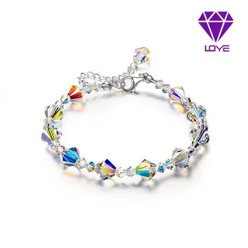 Østrigske krystal sukkerknald armbånd shine AB farve udsøgt luksus fashion armbånd smykker