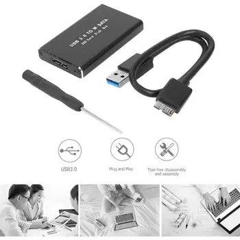 VKTECH USB3.0 til mSATA-Adapter Harddisk Kabinet i Aluminium Legering Mini SSD Harddisk Tilfælde Ekstern Harddisk Sag