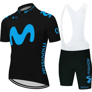 Movistar trøje sæt mænd uniforme ciclismo hombre Mænd at deltage i et summer Jersey passer til Cykel abbigliamento ciclismo estivo 2020