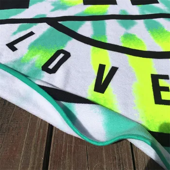 2018 Mode Lyserøde Runde Strand Håndklæde 160 cm Blød Microfiber Hurtig Tørring Svømning Sport Håndklæder for Voksne Picnic Tæppe