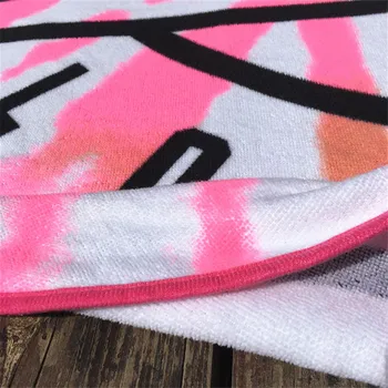 2018 Mode Lyserøde Runde Strand Håndklæde 160 cm Blød Microfiber Hurtig Tørring Svømning Sport Håndklæder for Voksne Picnic Tæppe