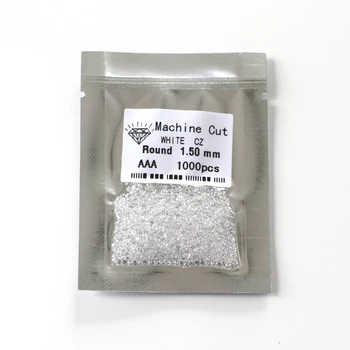 1000 stk/masse Hot Salg 0,8 mm-3 mm Kina Manufaturer Runde Strålende Cut AAA hvid CZ Syntetisk Cubic Zirkonia til smykkefremstilling
