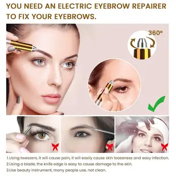 Fabrik Øjenbryn Epilator Intimbarbering Maskine Hair Clipper Elektriske Øjenbryn Trimmer Mand Kvinde Røde Guld for dropshipping