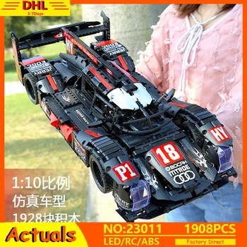 MOC Technic serien R18 R8 Super Racing Speed Race Bil Model Kit byggesten Mursten Pædagogisk Legetøj For Børn Julegave