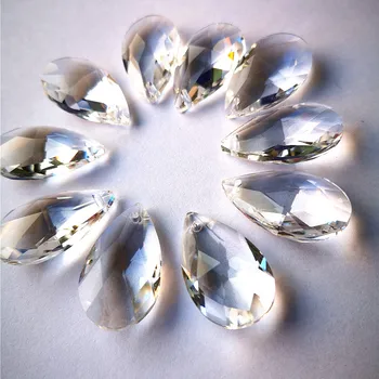 10stk/masse 28mm Crystal Marquis Klare Vinkel ' s Rive Pære Lysekrone Facetteret Spidst Ovalt Vedhæng DIY Glas Suncatcher Tilbehør